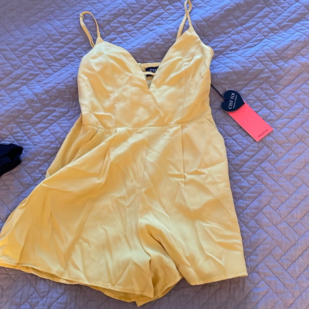 C’est toi yellow mini dress